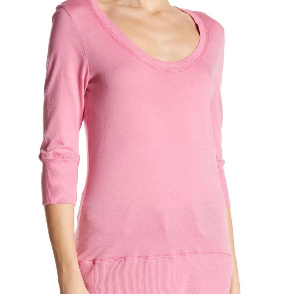 Allen Allen 3/4 Sleeve Tee T Shirt Scoop Neck NWT